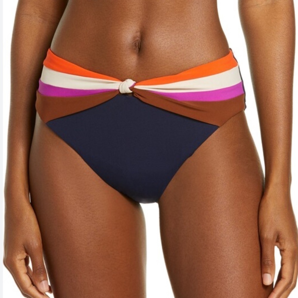 NWOT Robin piccone Billie High Waist Knot Front Bikini Bottoms